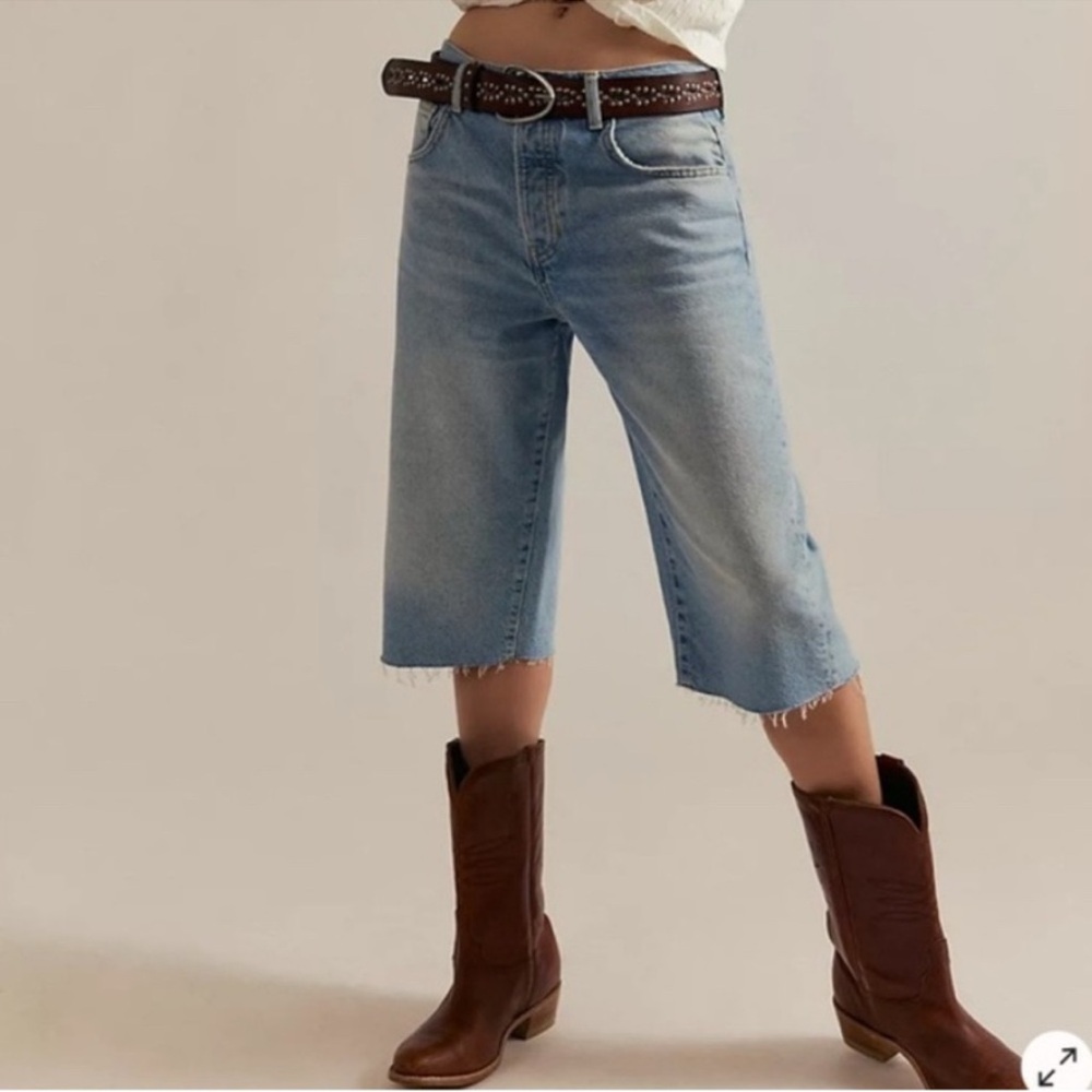 Free People We The Free Jam Session Relaxed Capri Jeans. NWT. Drummer boy